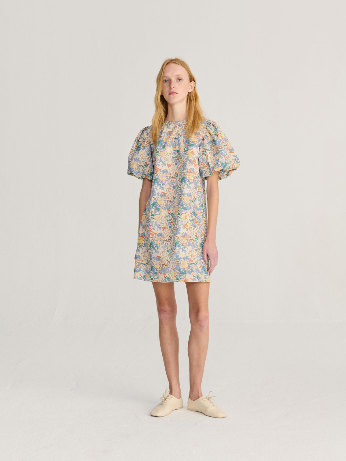 Multicolor Floral Puff Sleeve Dress Womens Floral Print Long Dress Bobo Choses 