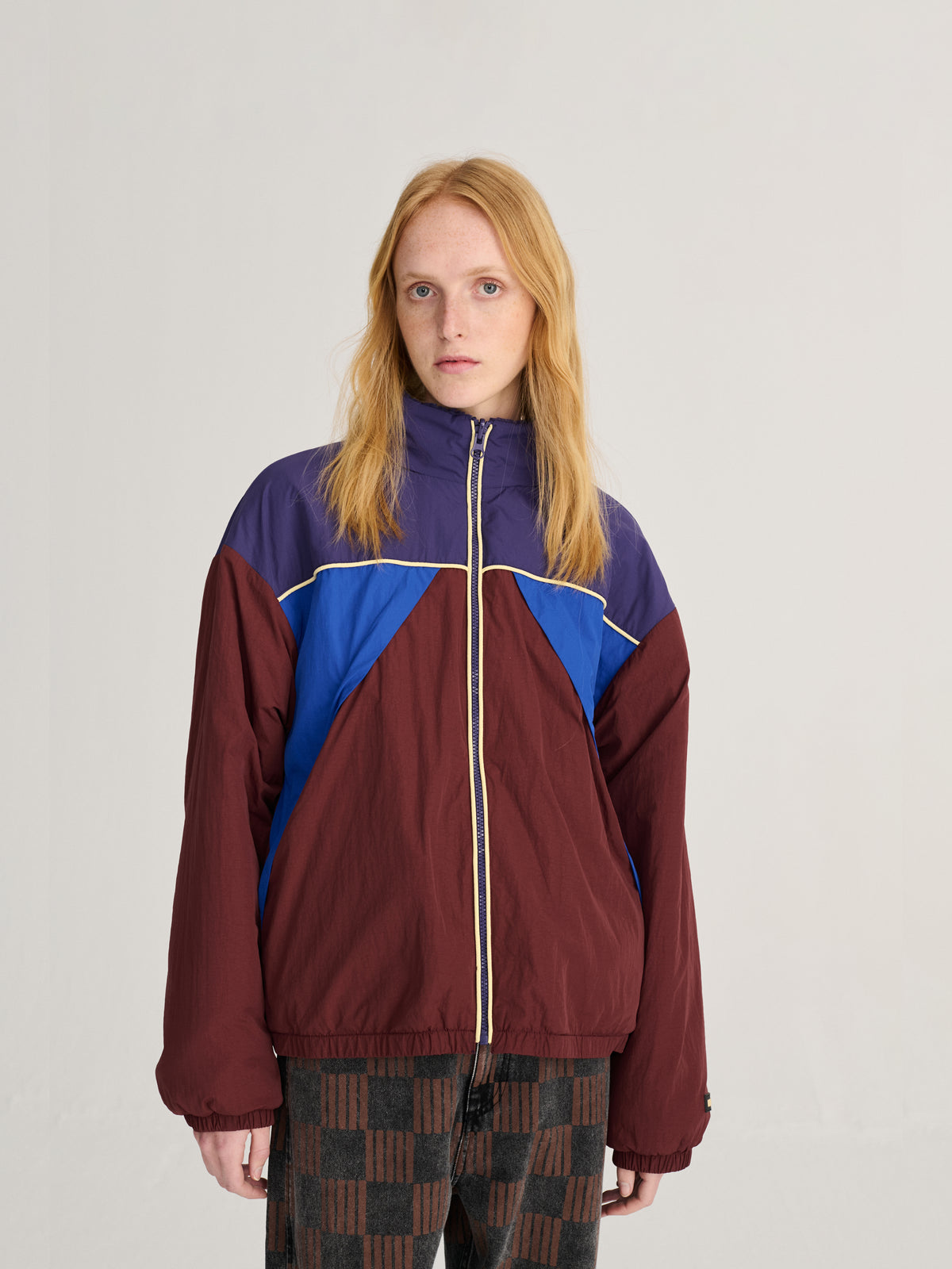 Multicolor Reversible Track Jacket womens Zip Up Lightweight Jacket Bobo Choses 