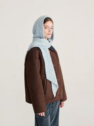 Light Blue Hooded Scarf Womens Soft Light Knit Hooded Scarf Womens Headwear Bobo Choses 