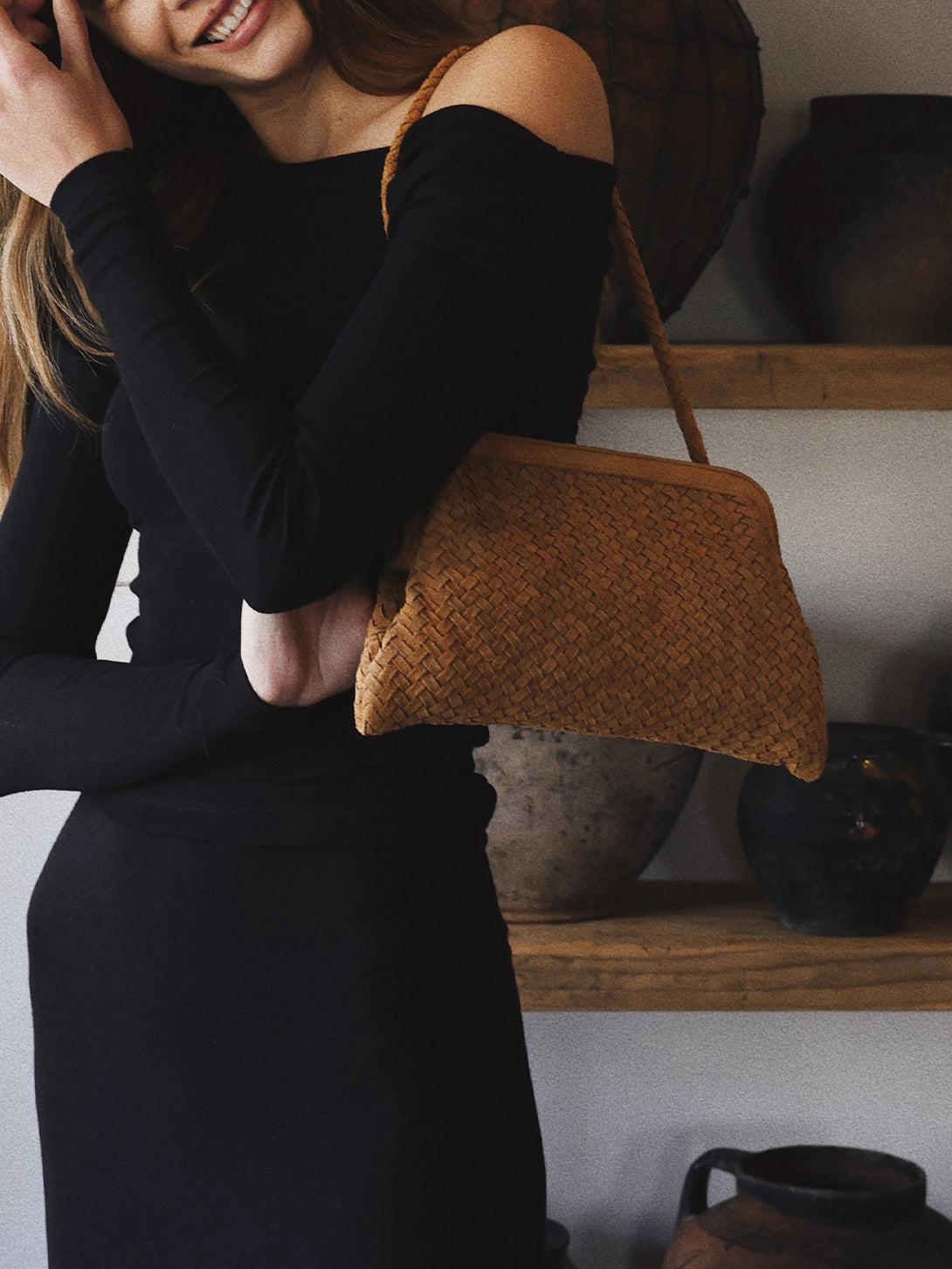 Copper Le Sac Suede Bembien Small Shoulder Bag 