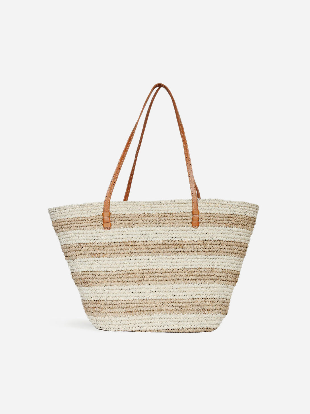 Cream Stripe Bieno Tote Womens Bembien Large Tote Bag Woven 