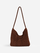 Brown Suede Serena Bag Suede Bembien Small Woven Shoulder tote Bag 