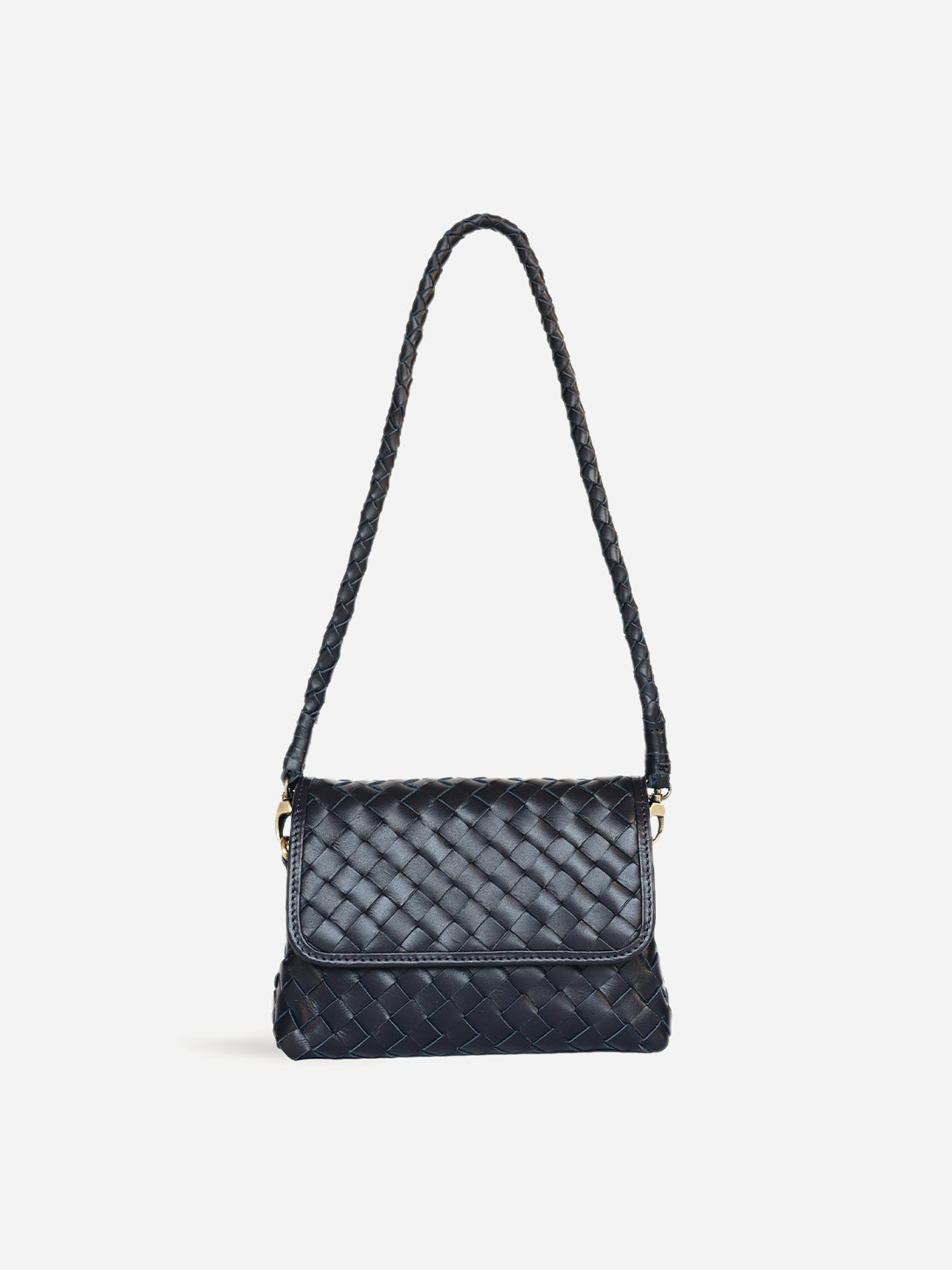 Navy Mini Madeline Bembien Leather Bags Womens Shoulder Bag 