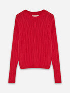 Tulip Red Bluebell Jumper Womens New Society Cable Knit Pullover Sweater 