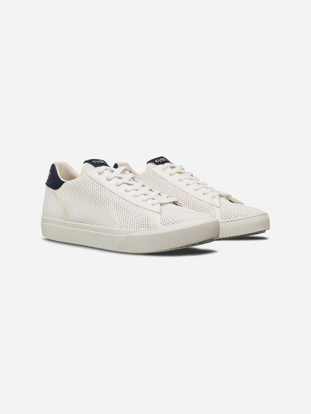 White Navy Cactus Bradley Knit Clae Sneakers Clae Footwear Los Angeles 