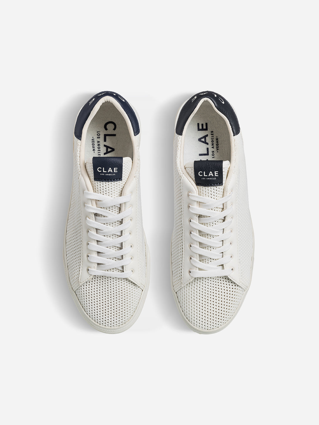 White Navy Cactus Bradley Knit Clae Sneakers Clae Footwear Los Angeles 
