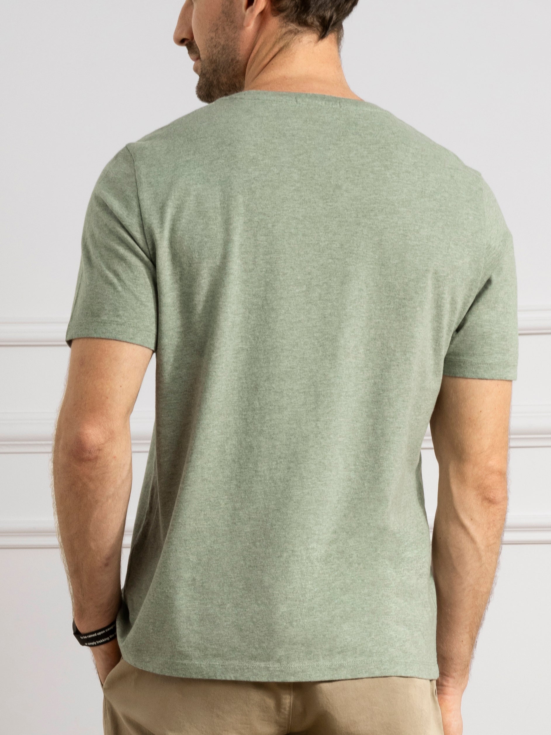 Olive Heather Village Heather Tee Mens Summer T Shirt Short Sleeve Shirt 