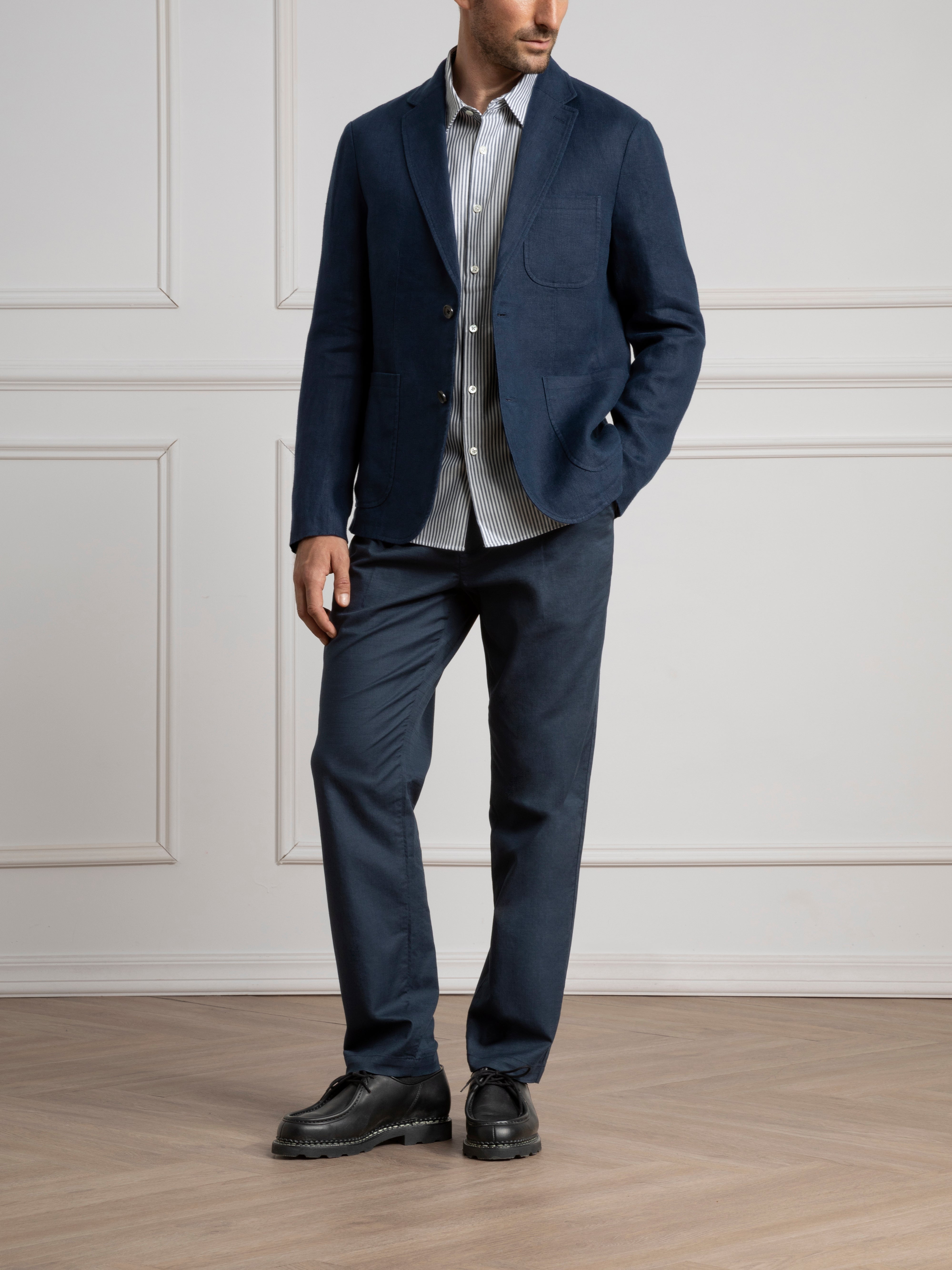 Navy Perry Linen Blazer Mens Linen Navy Blazer Mens Sports Coat 