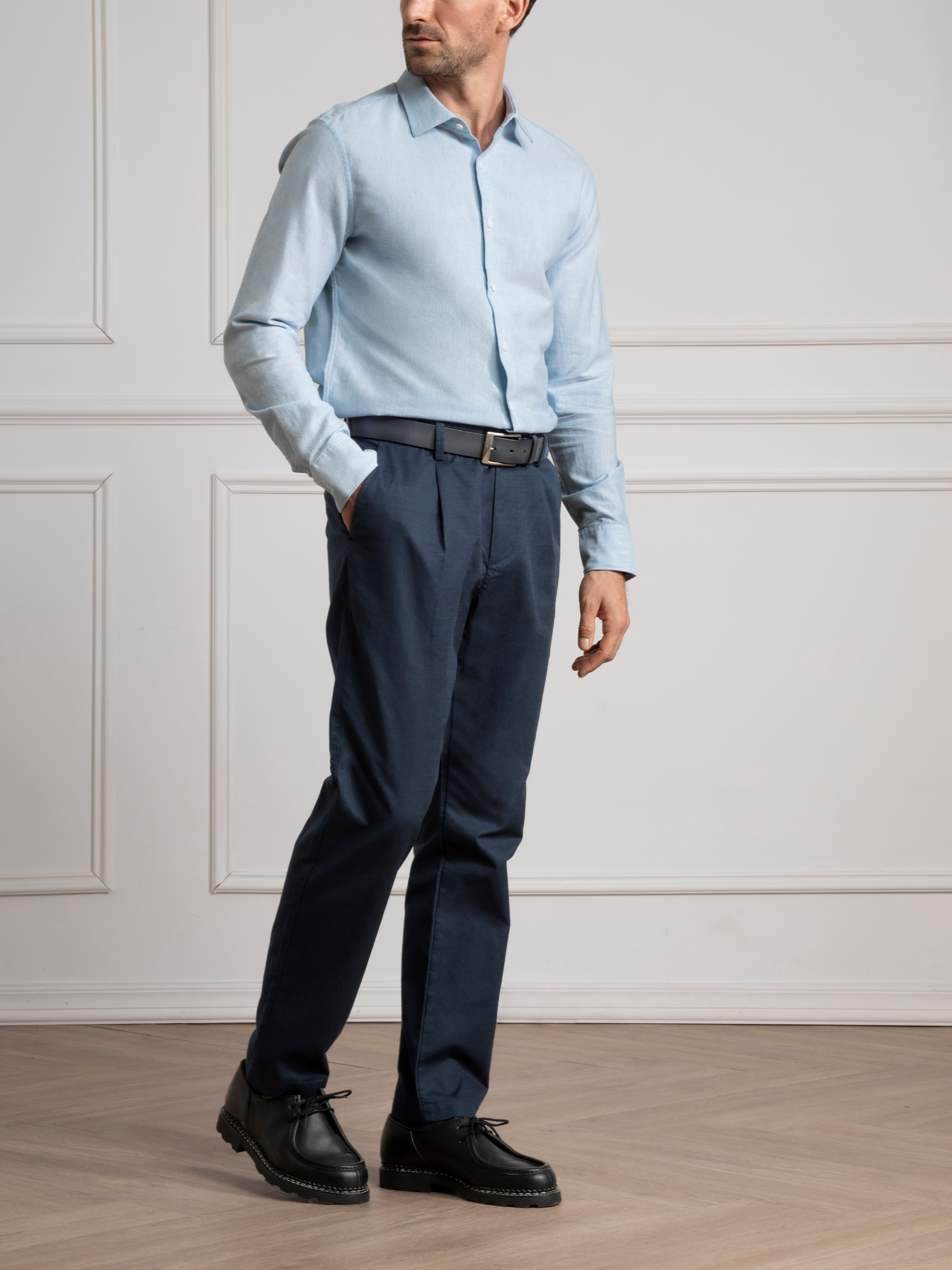 Lt Blue Heather Adrian Heather Oxford Shirt Mens Oxford Shirt Mens Button Up Spread Collar Shirt All Seasons