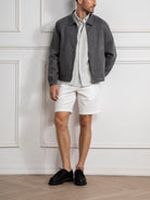 Forged Iron Connor Linen Jacket Mens Linen Zip Up Jacket 