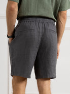 Forged Iron Ward Linen Shorts Mens Linen Drawstring Shorts 