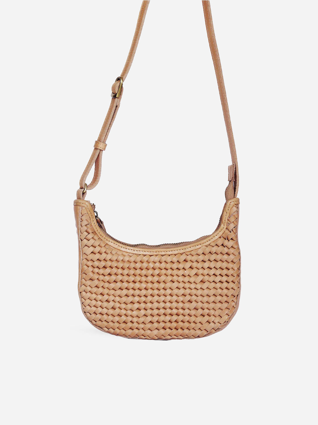 Caramel Mini Sling Womens Woven Small Shoulder Bag Bembien 
