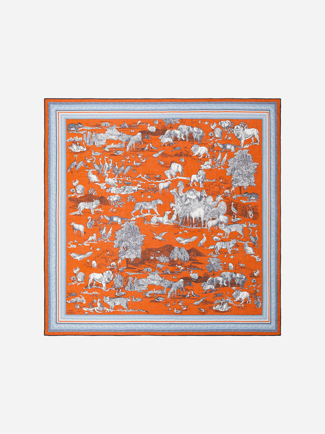 Reverie Orange/Orange Square 130 Inoui Edition Square Scarf 