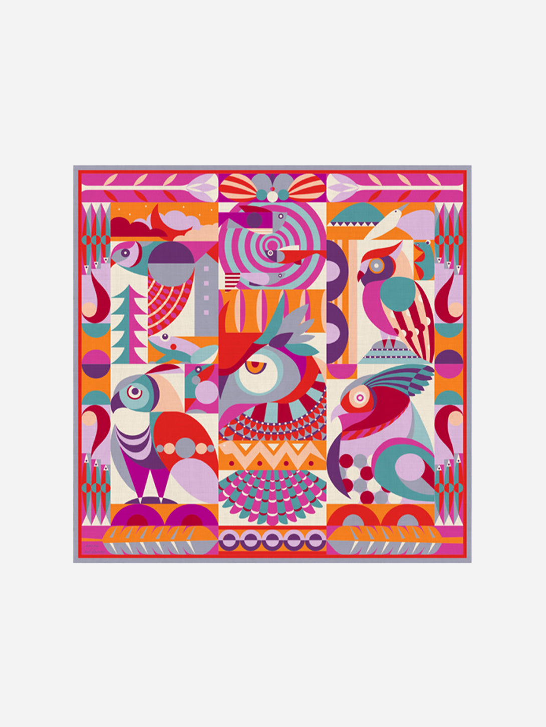 Cleo Fuchsia Square 65 Inoui Editions Sqaure Scarf