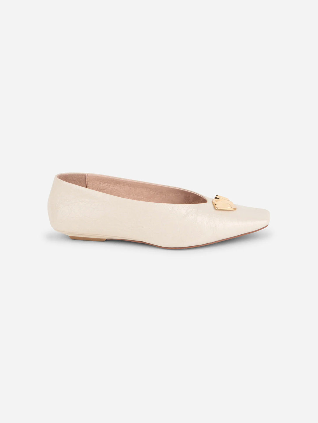 Cream Celda Womens Leather Intentionally Blank Shoes Womens Flats 