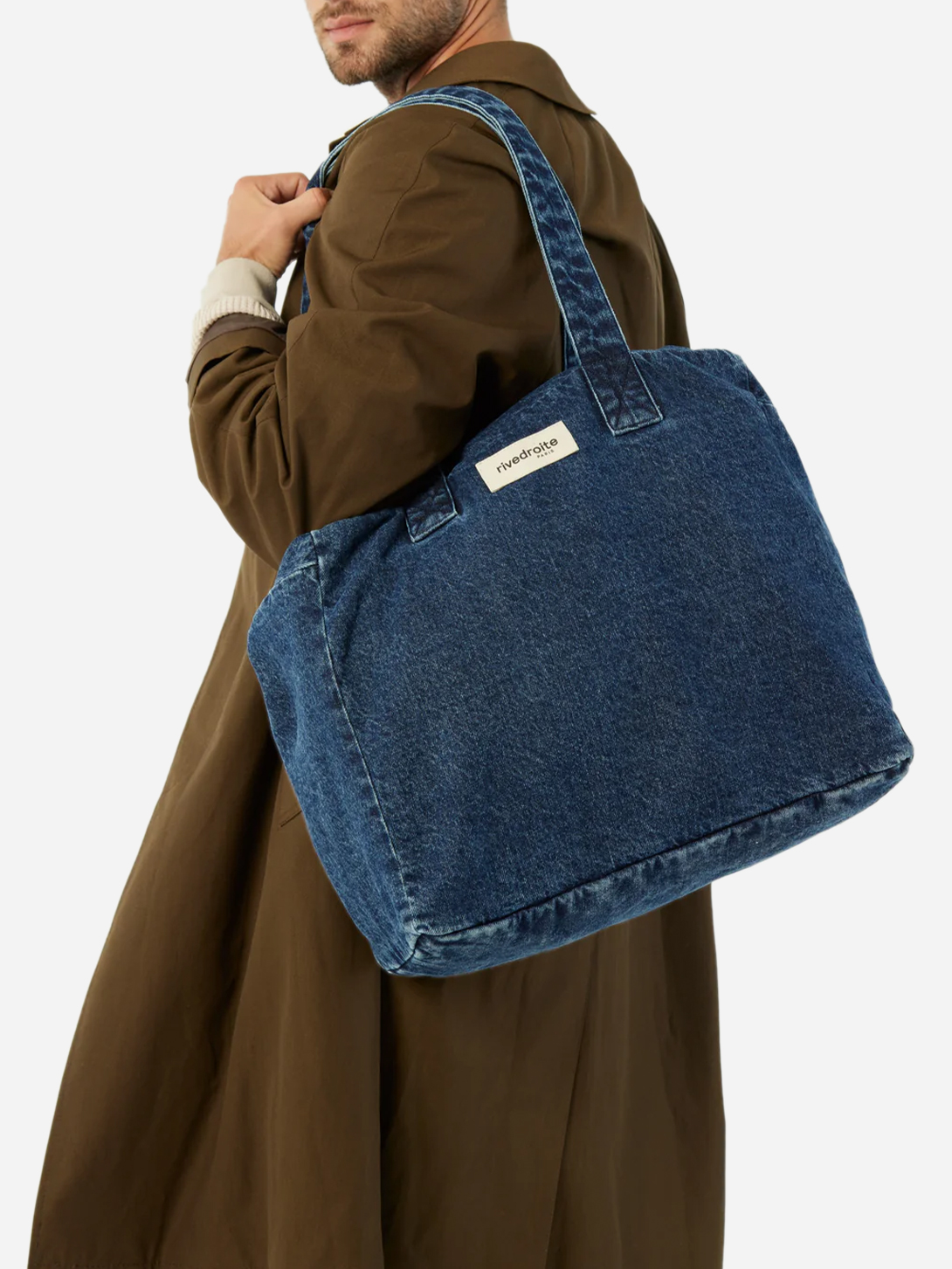 Aged Denim Celestins Rivedroite Tote Bag Travel Bag 