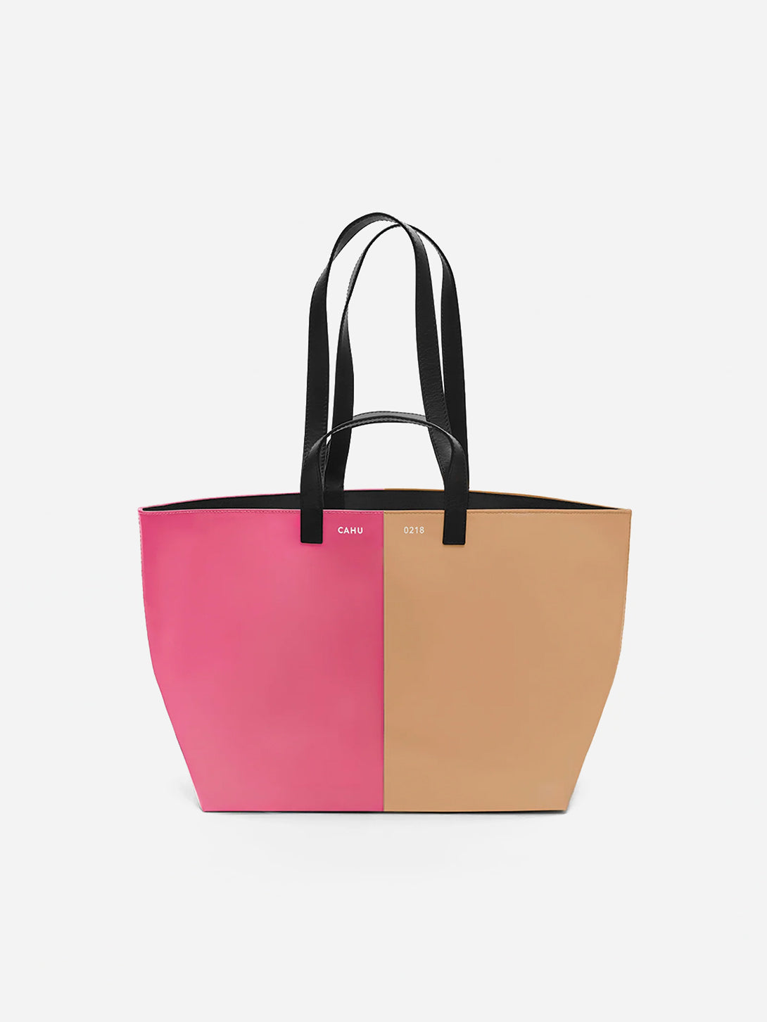 Light Pink/Cream The Pratique XM Brown Tote Large Shoulder Bag Cahu 