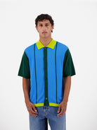 Blue Grandstand Knitwear Mens Knit Short Sleeve Polo Castart Clothing 
