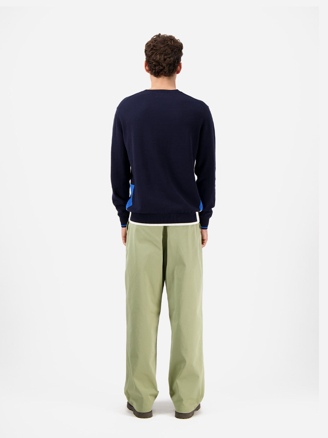 Navy Trapeze Knitwear Mens Navy Pullover Crewneck Shirt Castart Clothing 