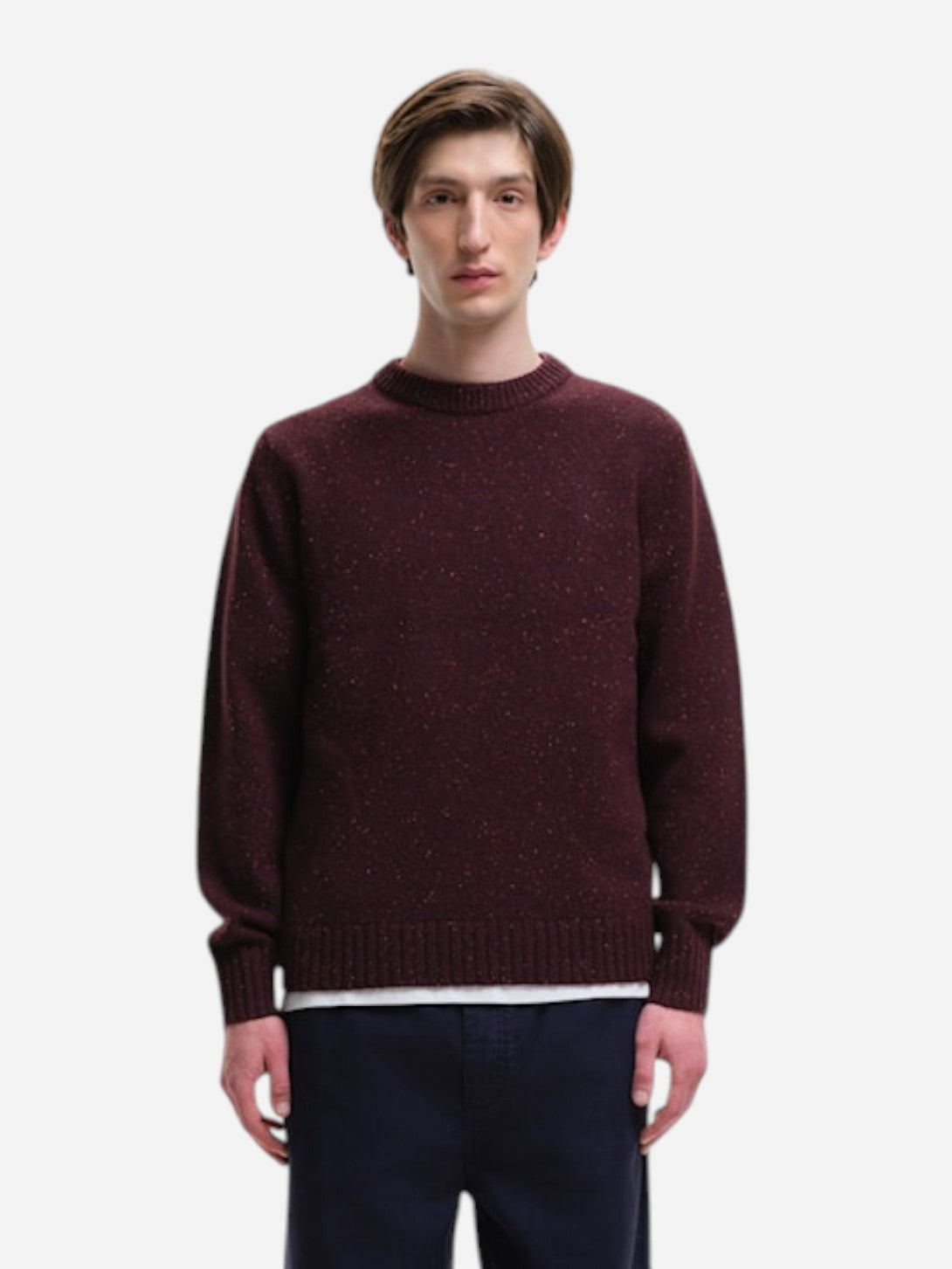 Burgundy Starry Night Knitwear Mens Sweater Pullover Castart Clothing