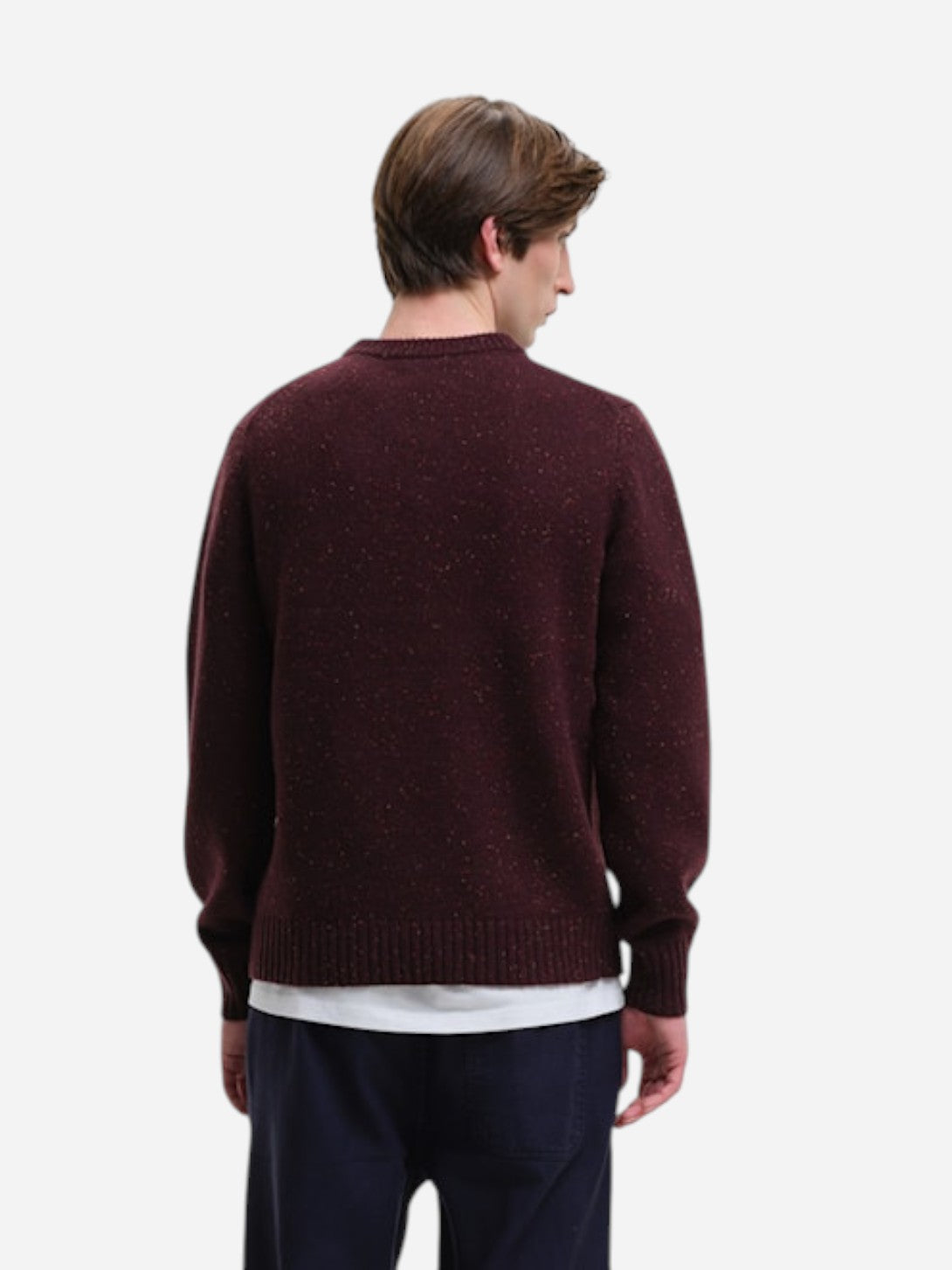 Burgundy Starry Night Knitwear Mens Sweater Pullover Castart Clothing