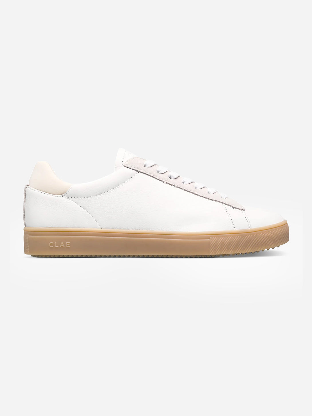 White Off White Light Nat Bradley Leather Suede Clae Sneakers Clae Los Angeles 