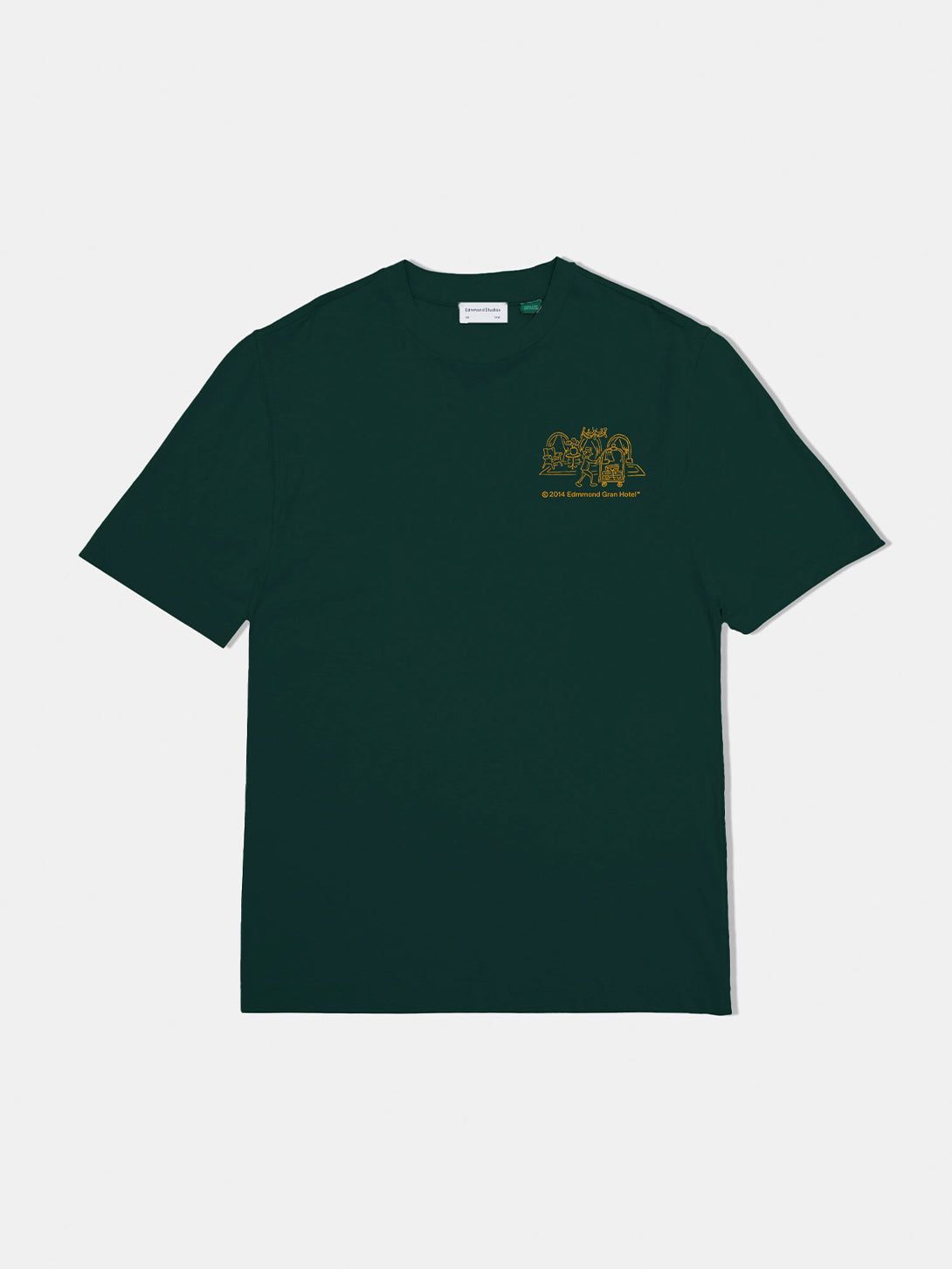 Dk Green Edmmond Gran Motel Group Mens Green T Shirt Mens Short Sleeve Tee 