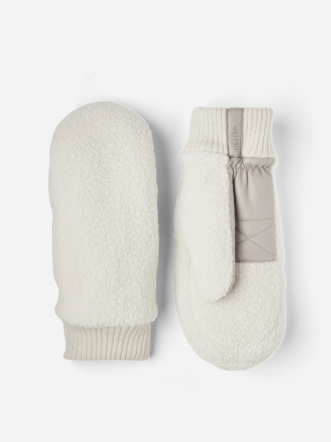 Off White/Natural Grey Emilia Hestra Winter Mittens 