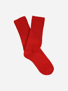 Bright Red Women Crew Socks Long Socks Escuyer 