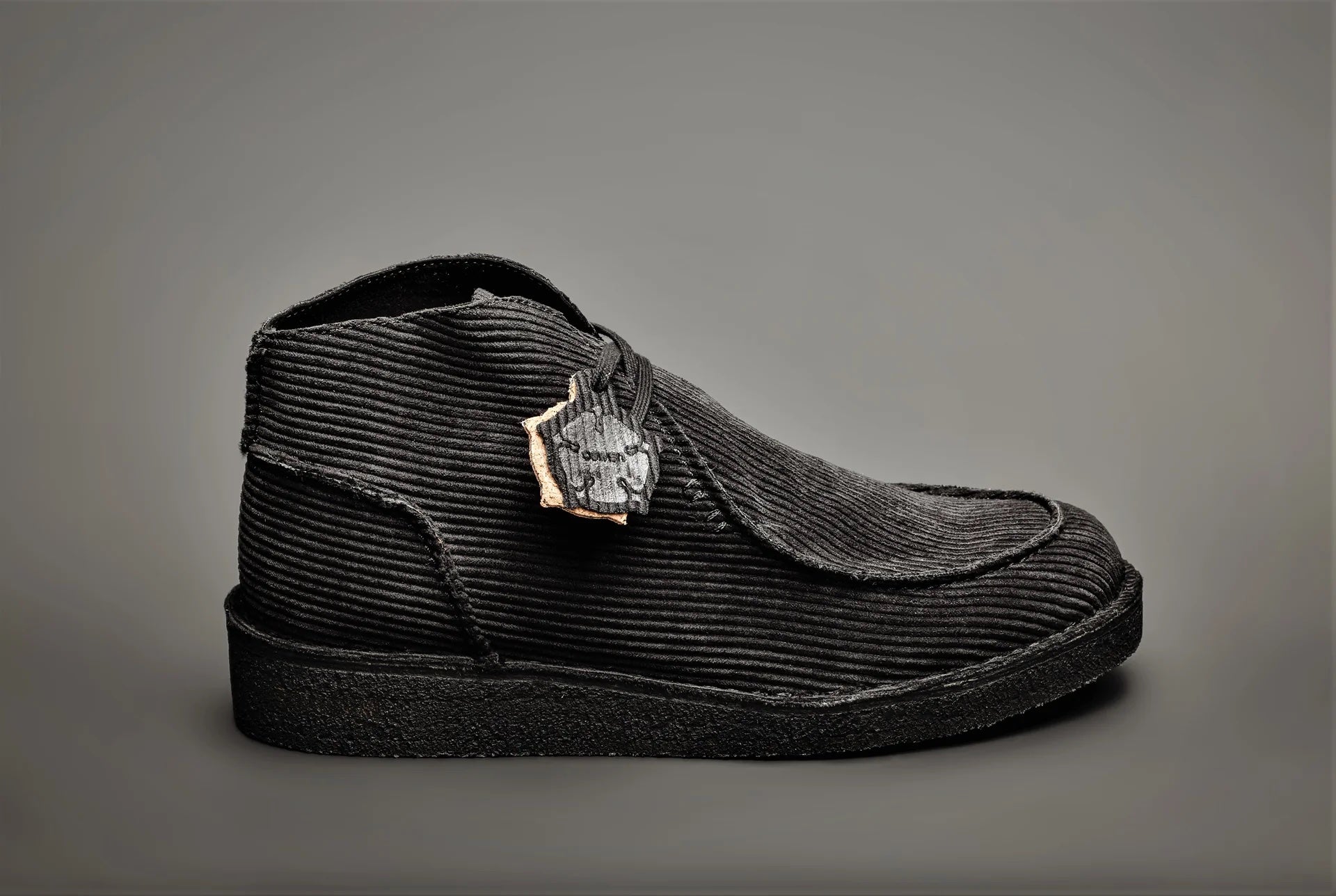 Black Ewaldi Vegan Cord Oswen Vegan Shoe