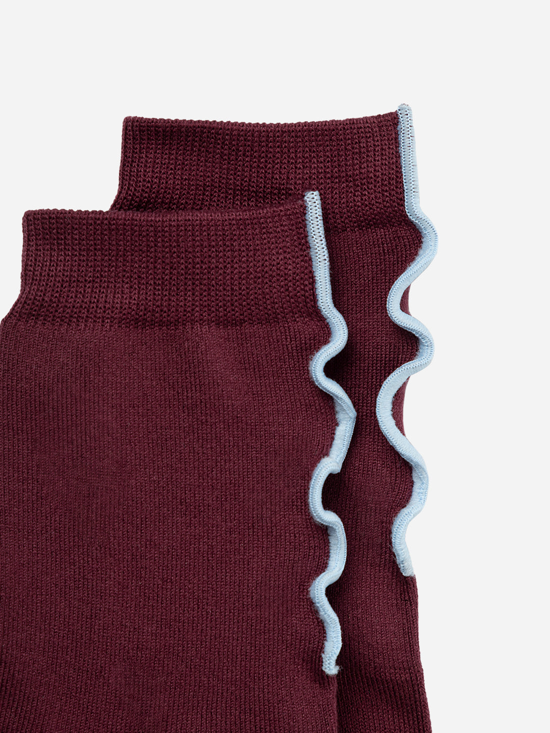 Ruby Wine Crew Sock Womens High Sock Two Toned Color