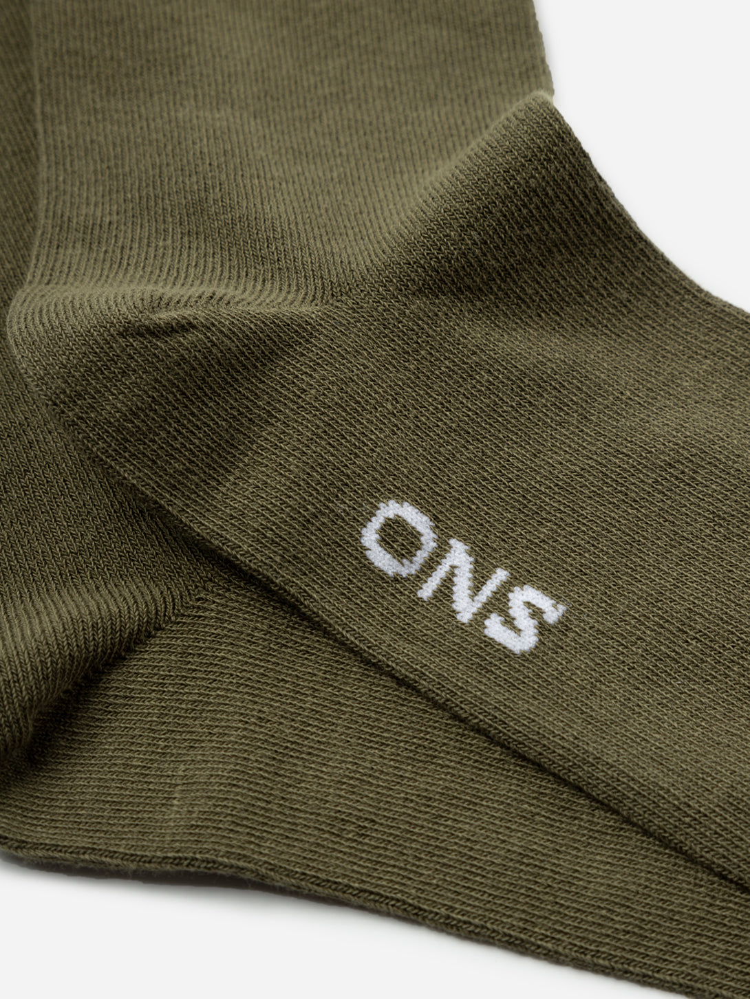 Olive Green ONS Logo Jacq Socks Logo Cotton