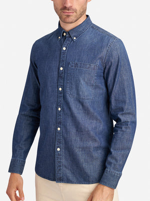 Indigo Fulton Twill Shirt Mens O.N.S Denim Button Up