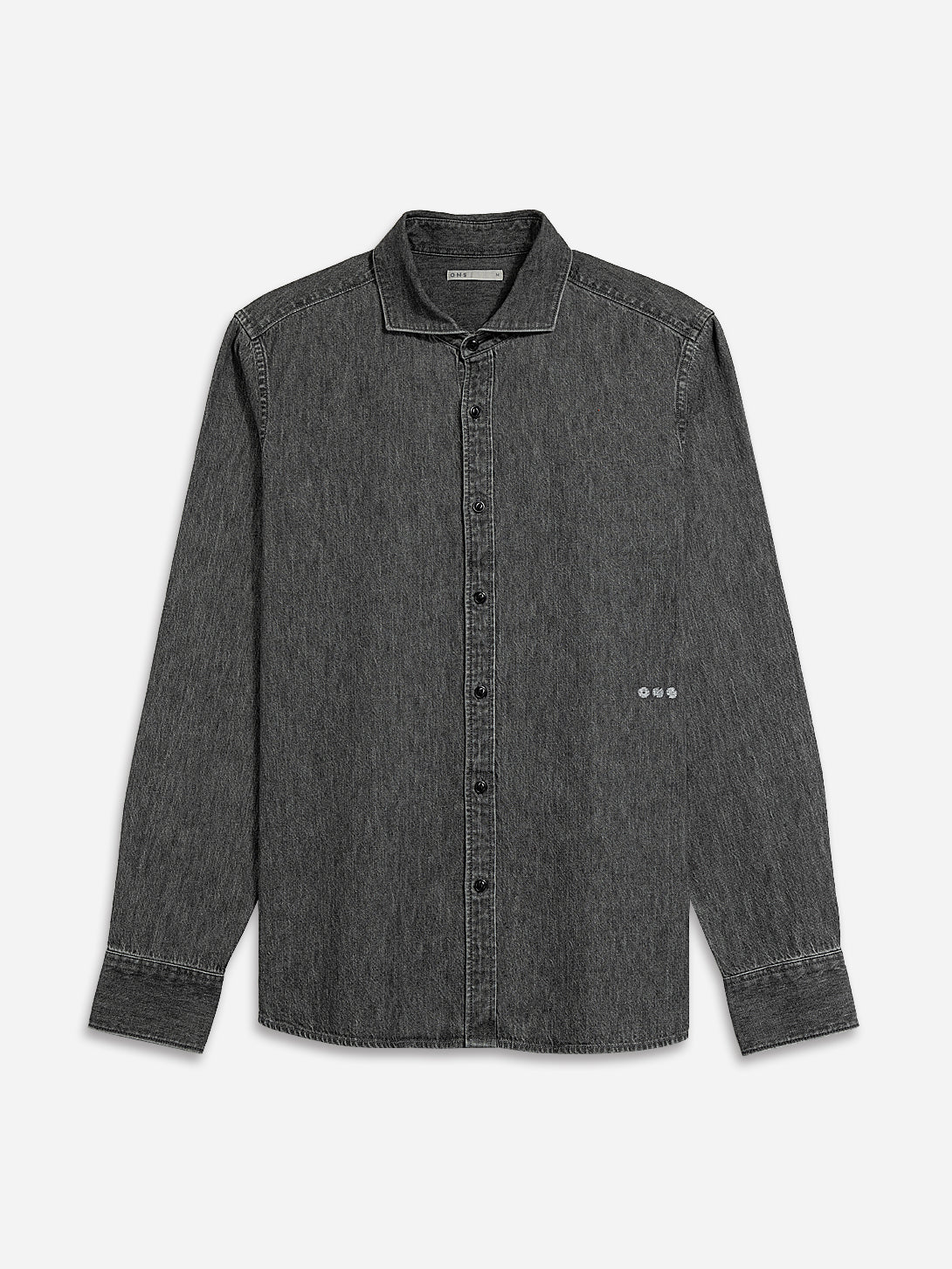 Mid Grey Arthur Black Denim Shirt