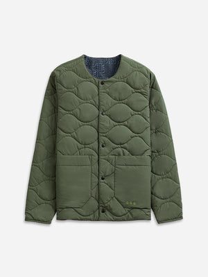 Green Clover Crescent Reversible Padded Jacket Men's Fall Winter O.N.S Layering Piece