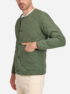 Green Clover Crescent Reversible Padded Jacket Men's Fall Winter O.N.S Layering Piece