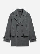 DK Shadow Heather Jesup Double-breasted Mens Long Winter Jacket ONS Overcoat