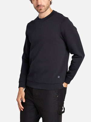 Black Astor Scuba Knit Sweatshirt Mens Pullover