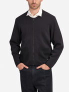 Black Byron Zip Cardigan Mens O.N.S Outerwear