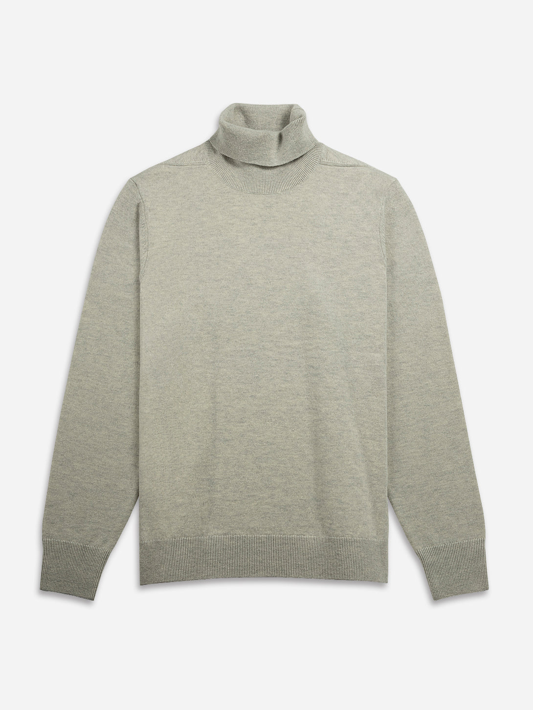 Stone Heather Mason High Neck Mens Soft Turtleneck Fall Sweater