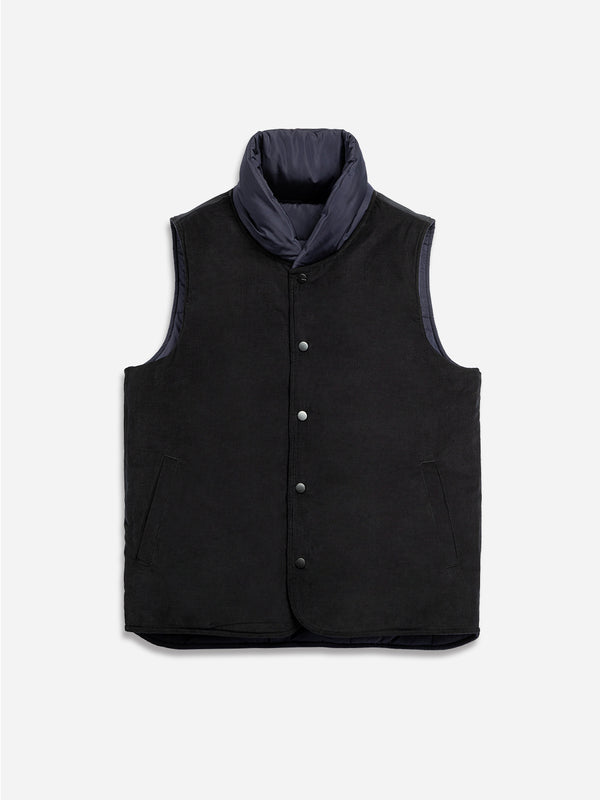 DK Navy Raul High Neck Vest Mens Fall Outerwear ONS