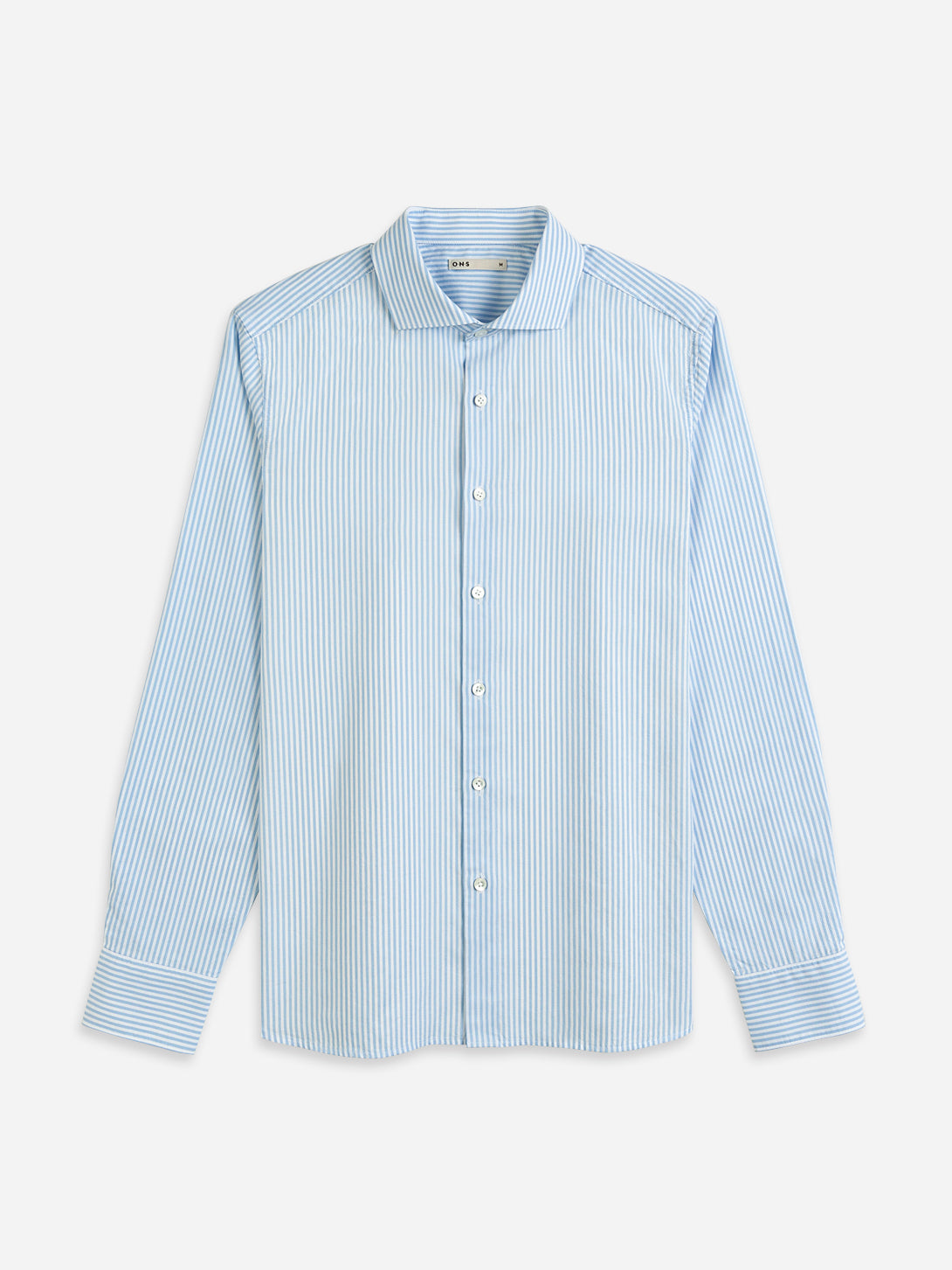 Sky Blue/White Stripe Men's Arthur Stripe Oxford Button Up Shirt