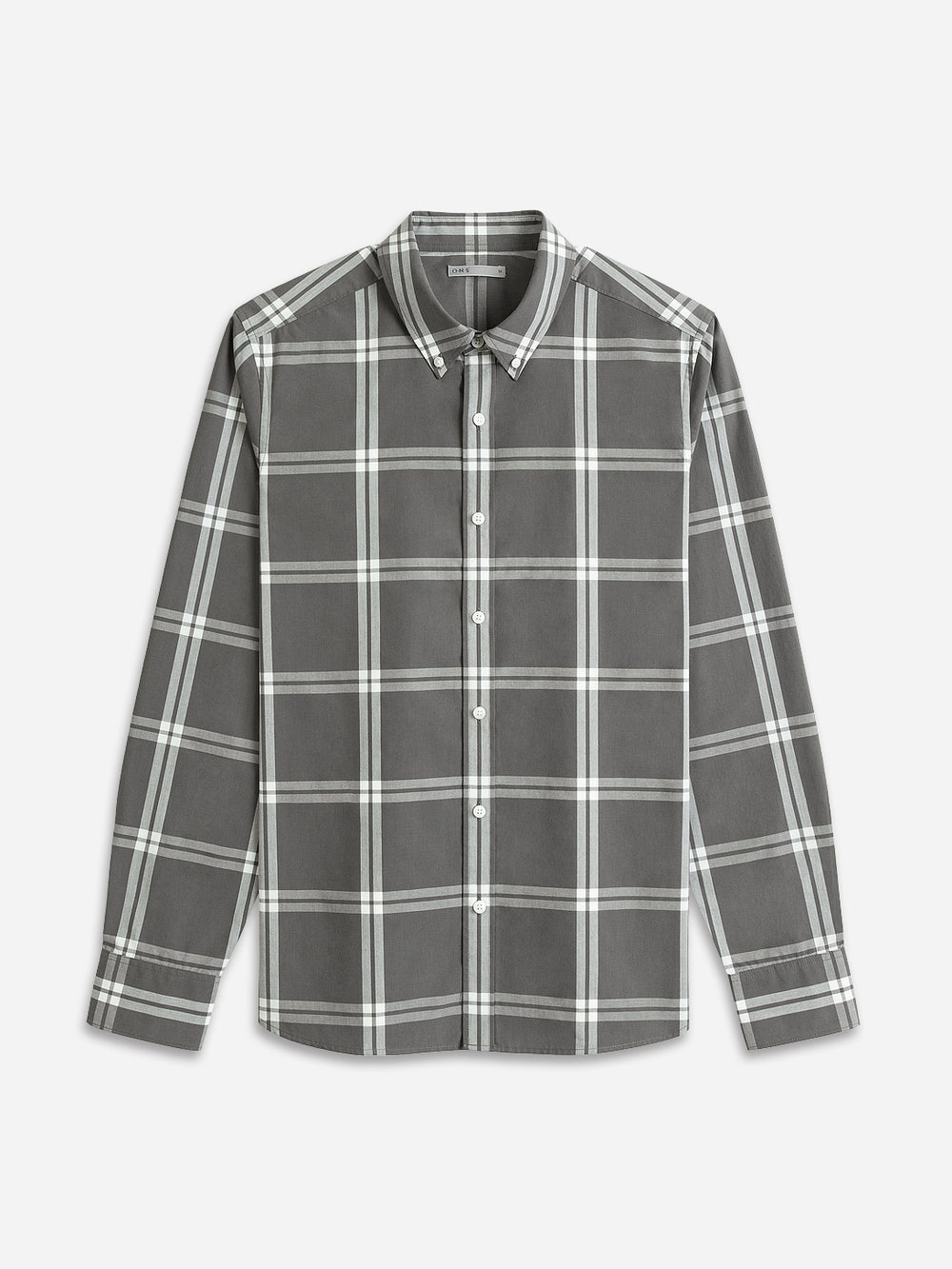 Forged Iron/White Check Fulton Men's Button Up Shirt