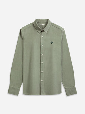 Seagrass Green Fulton Corduroy Button Up Mens Shirt