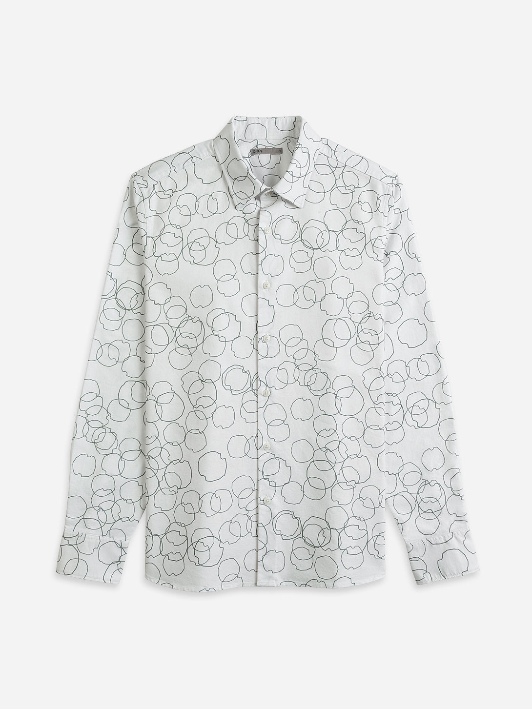 Bright White/Lead Printed Dot Men's O.N.S Arik Dot Print Shirt