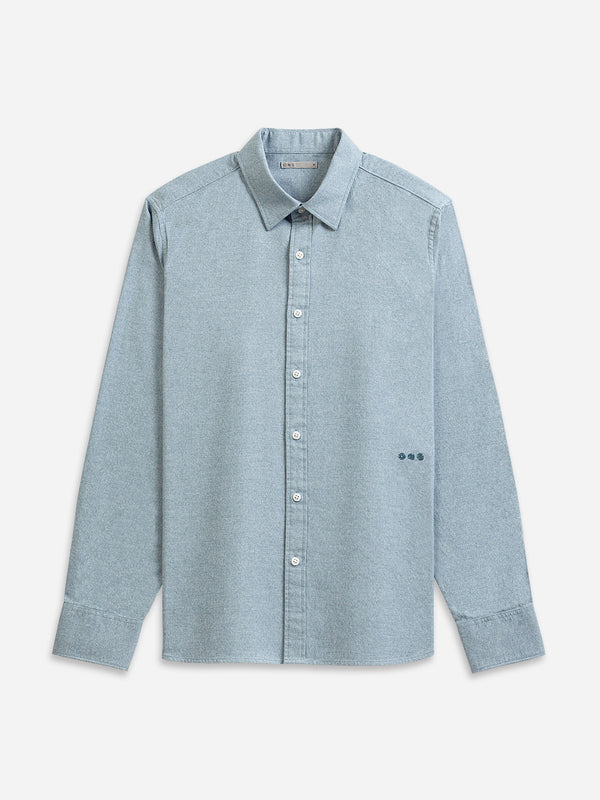 Lt Blue Arik Flannel Shirt Mens Button Up