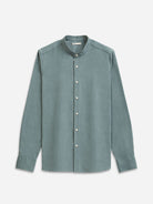 Lead Aleks Band Collar Corduroy Button Up Mens Shirt