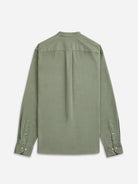 Seagrass Green Aleks Band Collar Corduroy Button Up Mens Shirt