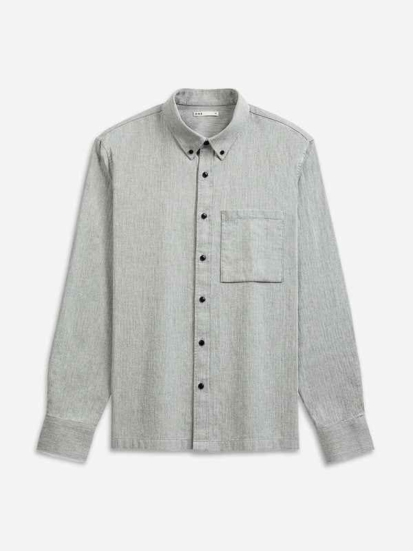 Grey Heather Vance Flannel Men's Fall Button Up ONS Soft Shirt