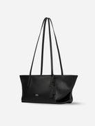 Black Medium Boat Tote Womens Leather Bag Shoulder Bag Womens Leather Purse 